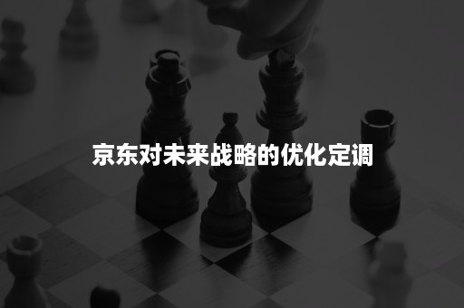 京东对未来战略的优化定调