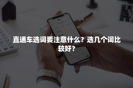 直通车选词要注意什么？选几个词比较好？