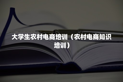 大学生农村电商培训（农村电商知识培训）