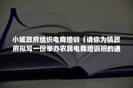 小城政府组织电商培训（请你为镇政府拟写一份举办农民电商培训班的通知）