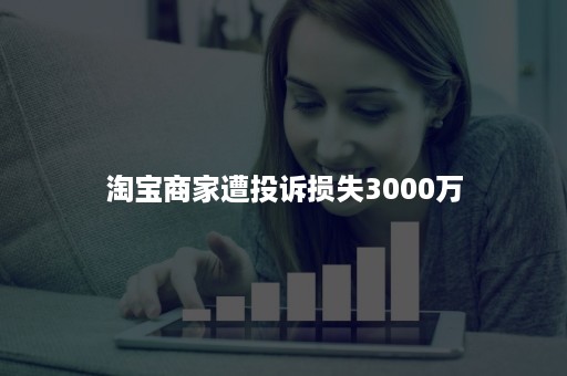 淘宝商家遭投诉损失3000万