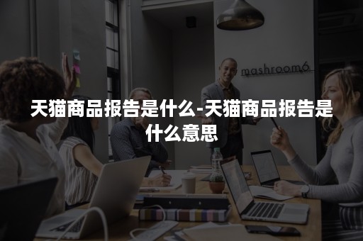 天猫商品报告是什么-天猫商品报告是什么意思 天猫商品报告是什么-天猫商品报告是什么意思