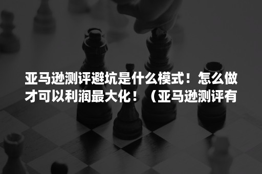 亚马逊测评避坑是什么模式！怎么做才可以利润最大化！（亚马逊测评有风险吗）