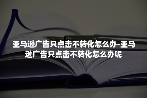 亚马逊广告只点击不转化怎么办-亚马逊广告只点击不转化怎么办呢