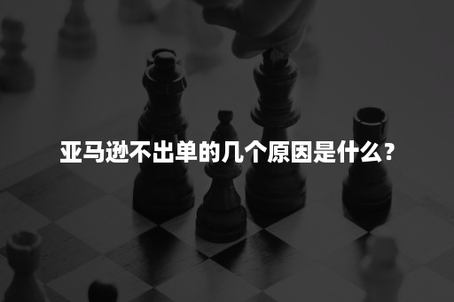 亚马逊不出单的几个原因是什么？