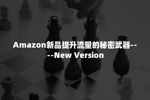 Amazon新品提升流量的秘密武器----New Version