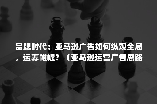 品牌时代：亚马逊广告如何纵观全局，运筹帷幄？（亚马逊运营广告思路）