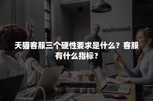 天猫客服三个硬性要求是什么？客服有什么指标？