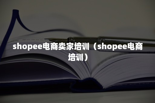 shopee电商卖家培训（shopee电商培训）