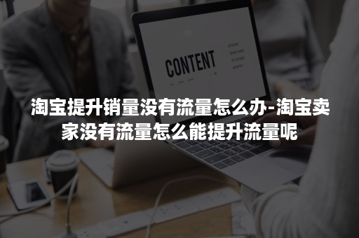 淘宝提升销量没有流量怎么办-淘宝卖家没有流量怎么能提升流量呢