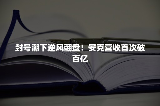 封号潮下逆风翻盘!安克营收首次破百亿 封号潮下逆风翻盘!安克营收首次破百亿