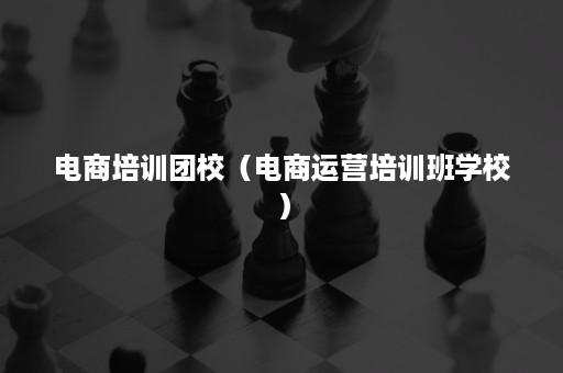 电商培训团校(电商运营培训班学校) 电商培训团校(电商运营培训班学校)
