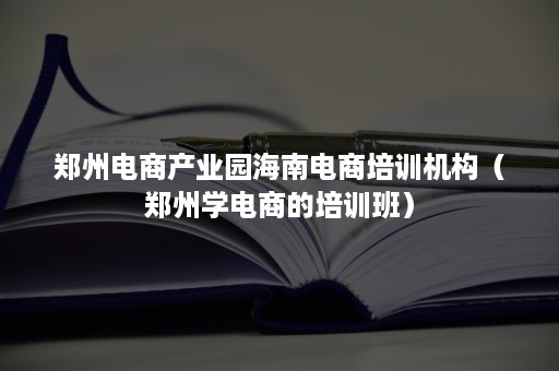 郑州电商产业园海南电商培训机构（郑州学电商的培训班）