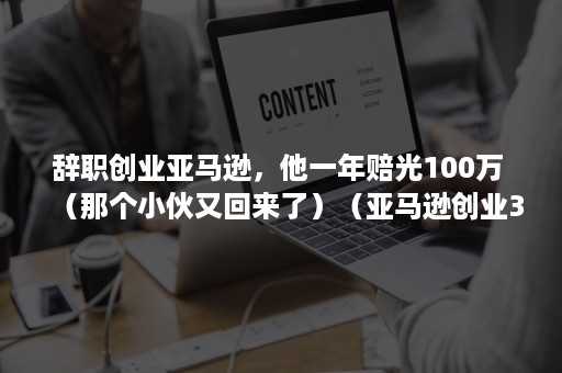 辞职创业亚马逊，他一年赔光100万 （那个小伙又回来了）（亚马逊创业3个月放弃）