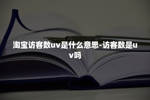 淘宝访客数uv是什么意思-访客数是uv吗