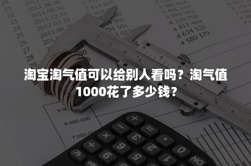 淘宝淘气值可以给别人看吗？淘气值1000花了多少钱？