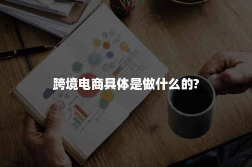 跨境电商具体是做什么的?