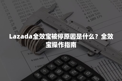 Lazada全效宝被停原因是什么？全效宝操作指南