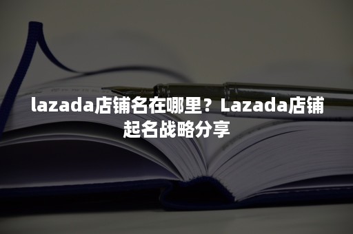 lazada店铺名在哪里？Lazada店铺起名战略分享