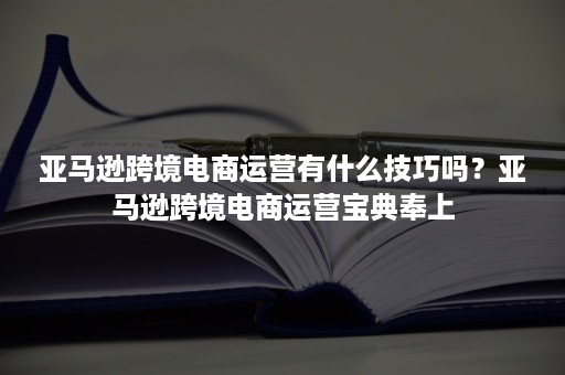 亚马逊跨境电商运营有什么技巧吗？亚马逊跨境电商运营宝典奉上