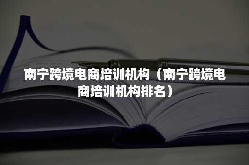 南宁跨境电商培训机构（南宁跨境电商培训机构排名）