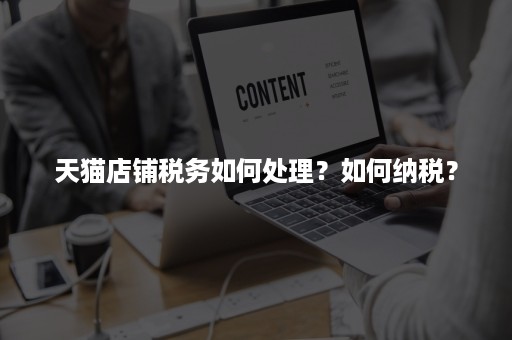 天猫店铺税务如何处理?如何纳税? 天猫店铺税务如何处理?如何纳税?