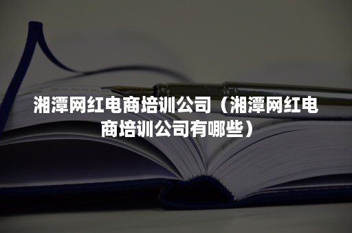 湘潭网红电商培训公司（湘潭网红电商培训公司有哪些）