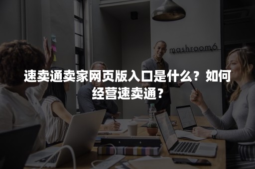 速卖通卖家网页版入口是什么？如何经营速卖通？