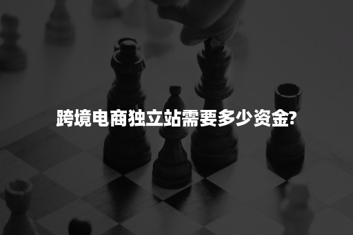 跨境电商独立站需要多少资金?