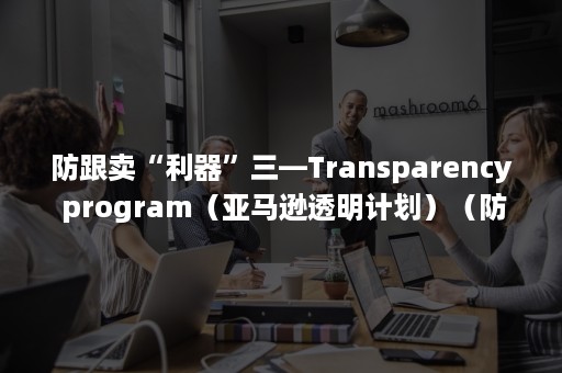 防跟卖“利器”三—Transparency program（亚马逊透明计划）（防跟卖软件）