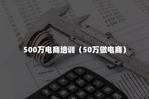 500万电商培训（50万做电商）