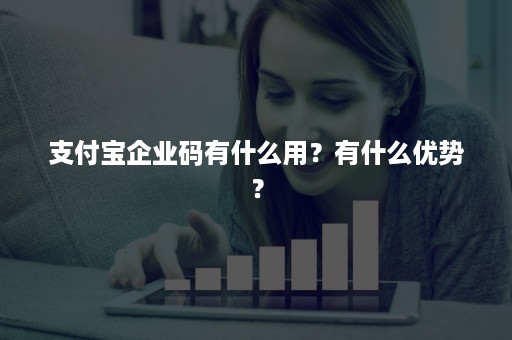 支付宝企业码有什么用？有什么优势？