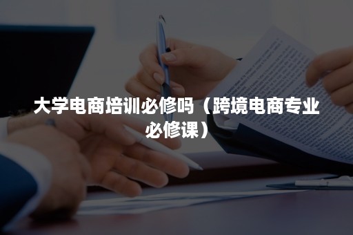 大学电商培训必修吗（跨境电商专业必修课）