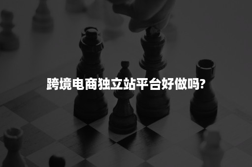 跨境电商独立站平台好做吗?