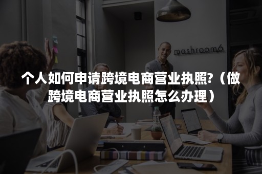 个人如何申请跨境电商营业执照?（做跨境电商营业执照怎么办理）