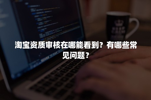 淘宝资质审核在哪能看到？有哪些常见问题？