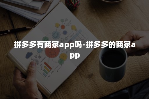 拼多多有商家app吗-拼多多的商家app