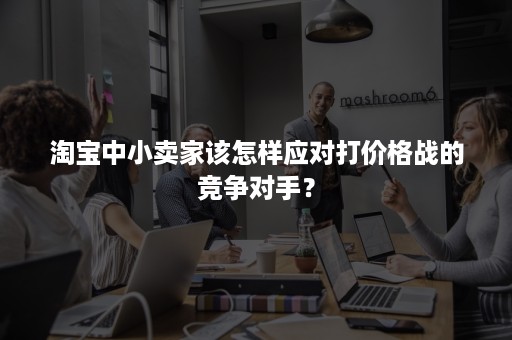 淘宝中小卖家该怎样应对打价格战的竞争对手？