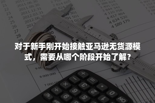 对于新手刚开始接触亚马逊无货源模式，需要从哪个阶段开始了解？