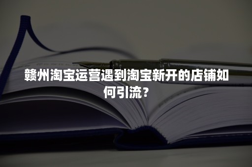 赣州淘宝运营遇到淘宝新开的店铺如何引流？