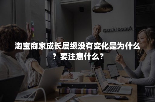 淘宝商家成长层级没有变化是为什么？要注意什么？