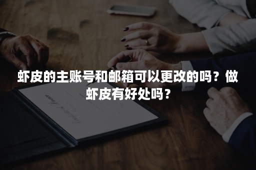 虾皮的主账号和邮箱可以更改的吗？做虾皮有好处吗？