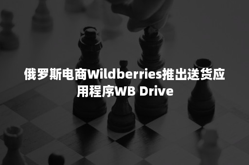 俄罗斯电商Wildberries推出送货应用程序WB Drive