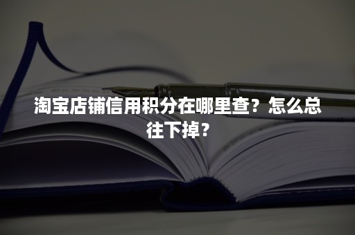 淘宝店铺信用积分在哪里查？怎么总往下掉？