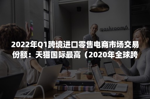 2022年Q1跨境进口零售电商市场交易份额：天猫国际最高（2020年全球跨境电商交易额）