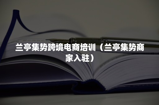 兰亭集势跨境电商培训（兰亭集势商家入驻）