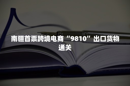 南疆首票跨境电商“9810”出口货物通关