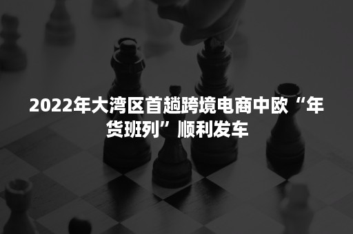 2022年大湾区首趟跨境电商中欧“年货班列”顺利发车