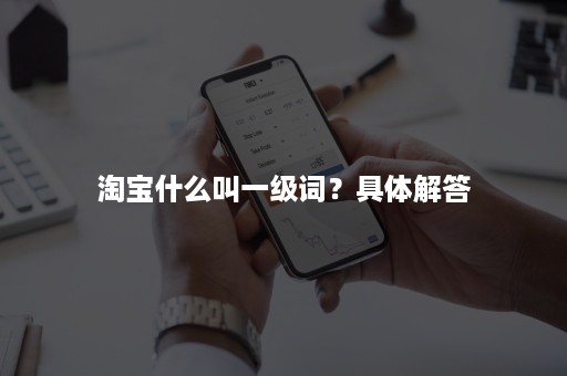 淘宝什么叫一级词？具体解答