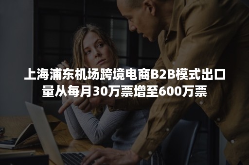 上海浦东机场跨境电商B2B模式出口量从每月30万票增至600万票